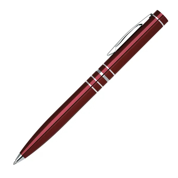 Twist-action aluminum ballpoint pen with high polished barrel and shiny chrome... from ASI 68190 Lungsal / Lungsal