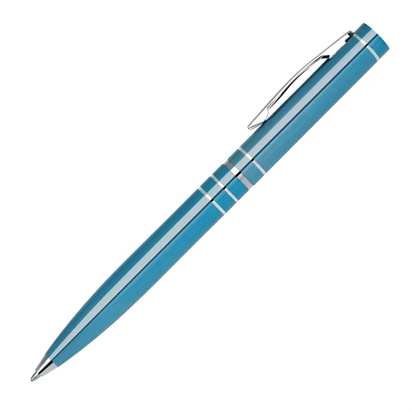 Twist-action aluminum ballpoint pen with high polished barrel and shiny chrome... from ASI 68190 Lungsal / Lungsal