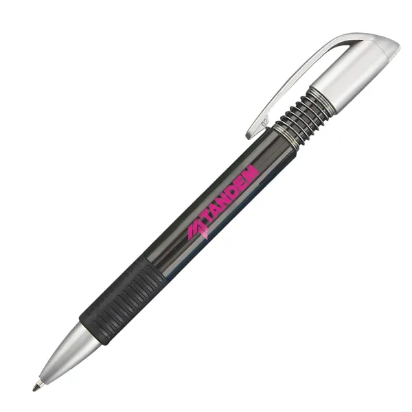 Click action pen with matte silver accents and accordion style plunger.... from ASI 68190 Lungsal / Lungsal
