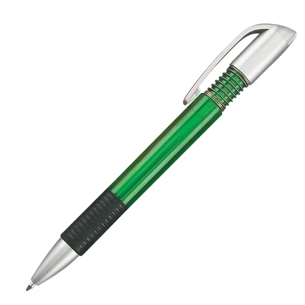 Click action pen with matte silver accents and accordion style plunger.... from ASI 68190 Lungsal / Lungsal