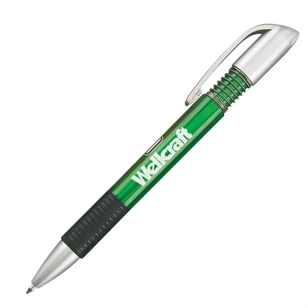 Click action pen with matte silver accents and accordion style plunger.... from ASI 68190 Lungsal / Lungsal