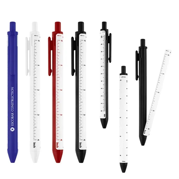 Click-action pen with removable 4" ruler.... from ASI 61125 Hit Promotional Products / Hit®