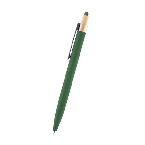 Recycled aluminum ballpoint pen with plunger action mechanism and stylus tip.... from ASI 61125 Hit Promotional Products / Hit®
