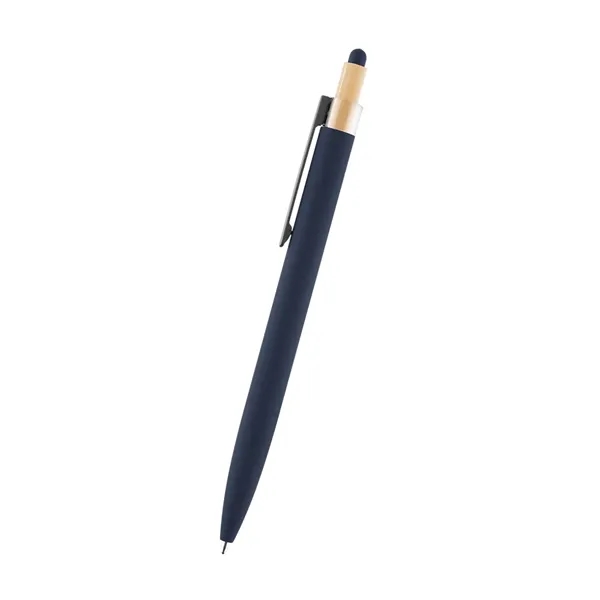 Recycled aluminum ballpoint pen with plunger action mechanism and stylus tip.... from ASI 61125 Hit Promotional Products / Hit®