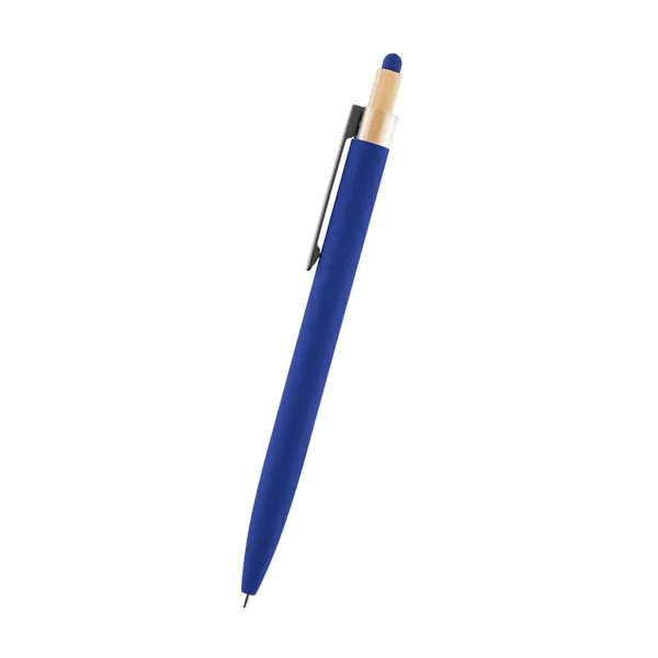 Recycled aluminum ballpoint pen with plunger action mechanism and stylus tip.... from ASI 61125 Hit Promotional Products / Hit®