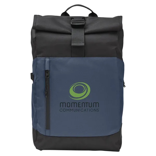 10.63" x 16.93" x 6.10" backpack with a flexible rolltop, zippered... from ASI 79530 Prime Line