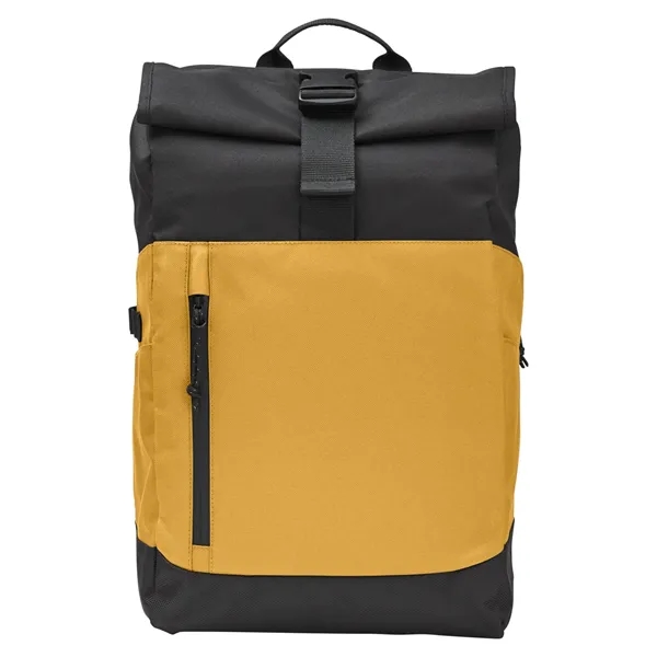 10.63" x 16.93" x 6.10" backpack with a flexible rolltop, zippered... from ASI 79530 Prime Line