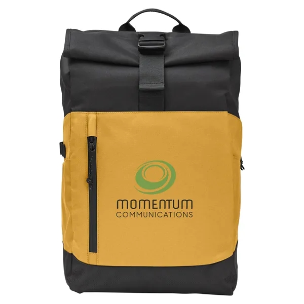 10.63" x 16.93" x 6.10" backpack with a flexible rolltop, zippered... from ASI 79530 Prime Line