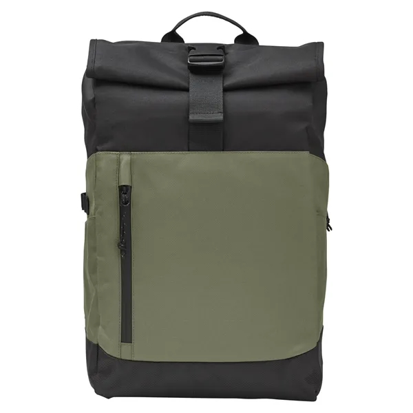 10.63" x 16.93" x 6.10" backpack with a flexible rolltop, zippered... from ASI 79530 Prime Line