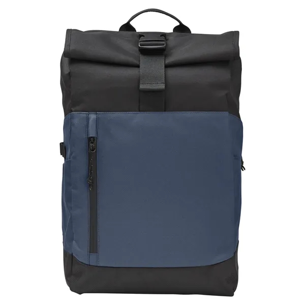 10.63" x 16.93" x 6.10" backpack with a flexible rolltop, zippered... from ASI 79530 Prime Line
