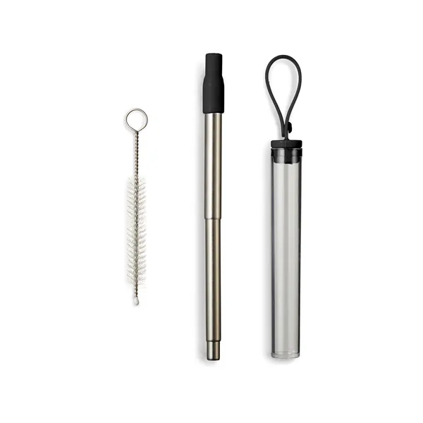 304 stainless steel telescopic drinking straw set with PS case with... from ASI 79530 Prime Line
