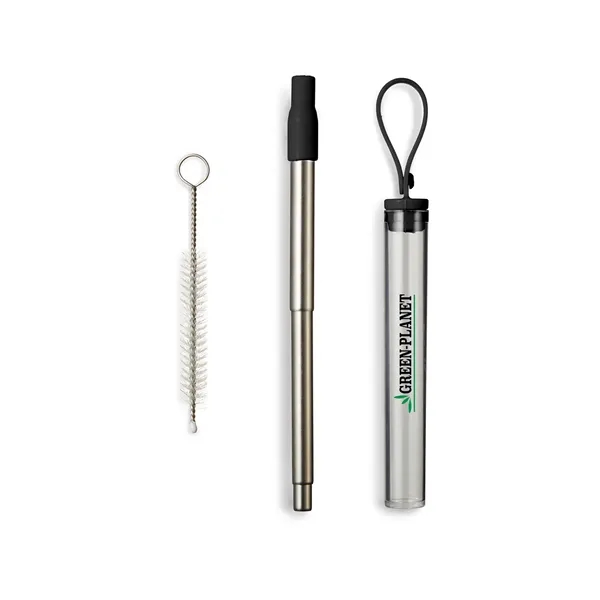 304 stainless steel telescopic drinking straw set with PS case with... from ASI 79530 Prime Line