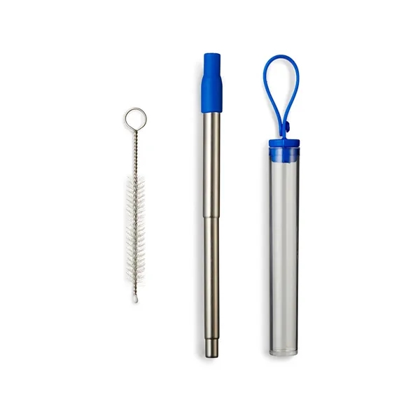 304 stainless steel telescopic drinking straw set with PS case with... from ASI 79530 Prime Line