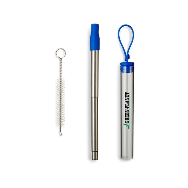 304 stainless steel telescopic drinking straw set with PS case with... from ASI 79530 Prime Line