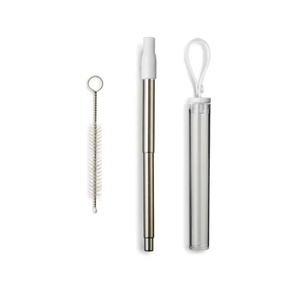 304 stainless steel telescopic drinking straw set with PS case with... from ASI 79530 Prime Line