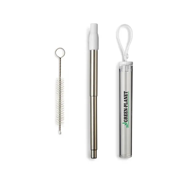 304 stainless steel telescopic drinking straw set with PS case with... from ASI 79530 Prime Line