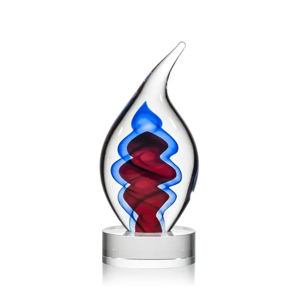 Flame shape award with a complimenting clear optical base.... from ASI 84592 St Regis Group / St Regis