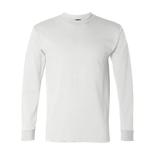Adult pre-shrunk 100% cotton long sleeve t-shirt, union made. Blank product.... from ASI 84358 S&S Activewear