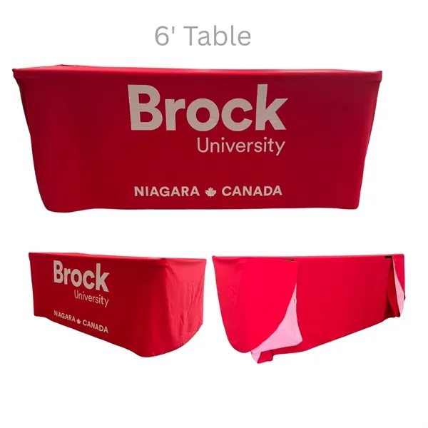 Full-color sublimation printed table throw for 8' table with closed back.... from ASI 53509 FIEL-Fairdeal Import & Export / FIEL