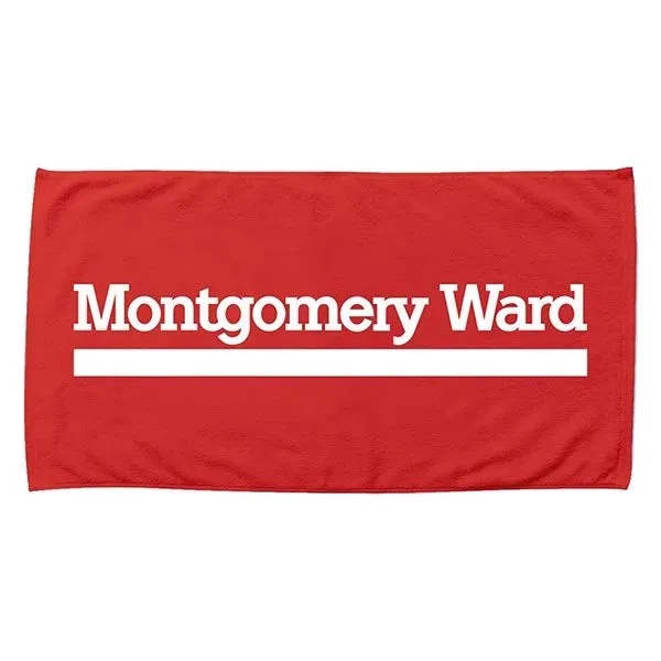 6 lbs/doz 24" x 42" screen printed beach towel... from ASI 73520 Neet Feet / Kanata Towels