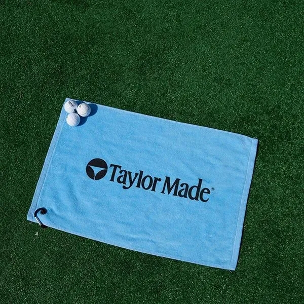 2.4 lbs/doz 16" x 25" screen printed golf towel... from ASI 73520 Neet Feet / Kanata Towels