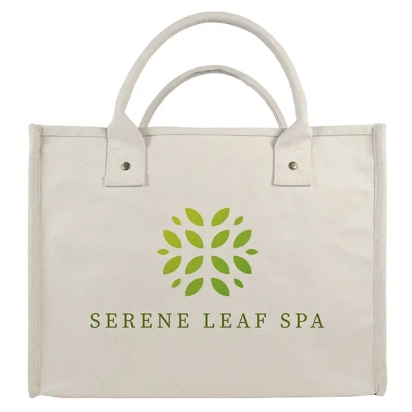 Structured cotton canvas tote with upright design and large imprint area.... from ASI 67557 LimeLight Ent