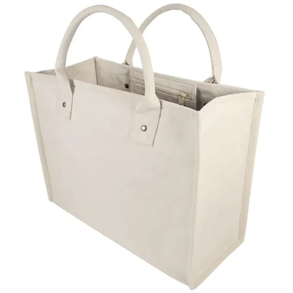 Structured cotton canvas tote with upright design and large imprint area.... from ASI 67557 LimeLight Ent