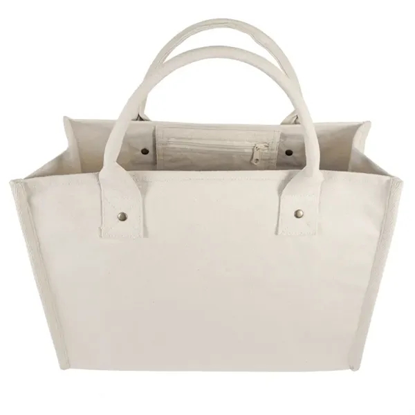 Structured cotton canvas tote with upright design and large imprint area.... from ASI 67557 LimeLight Ent