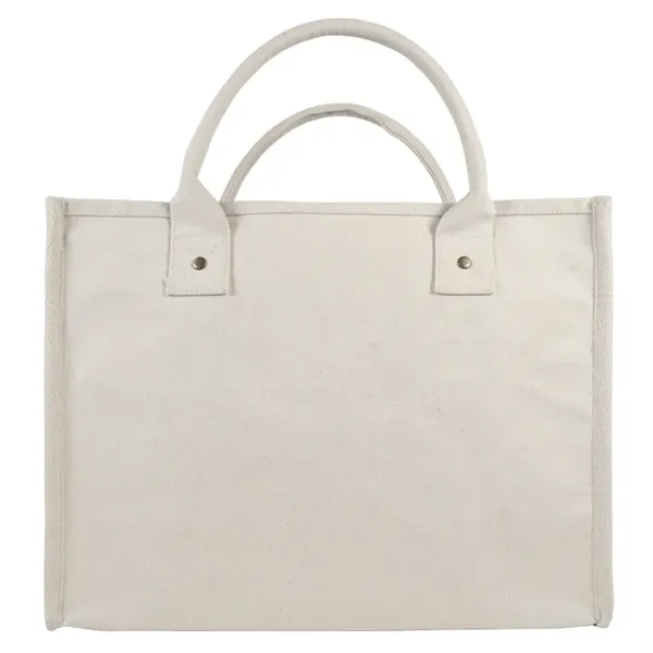 Structured cotton canvas tote with upright design and large imprint area.... from ASI 67557 LimeLight Ent