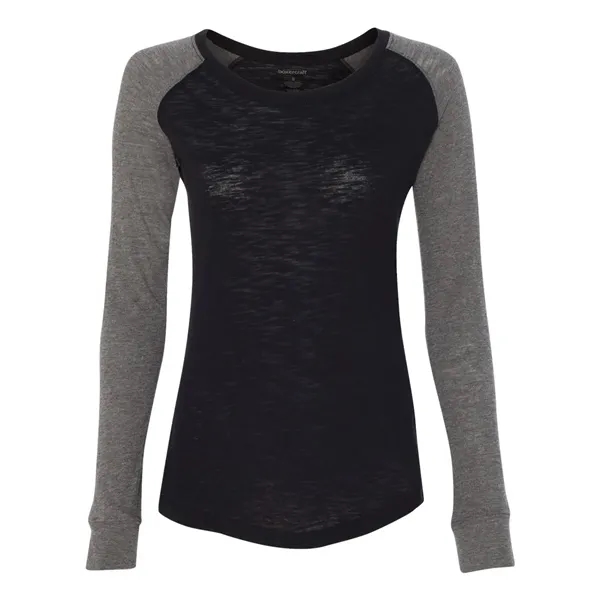 Women's T-shirt made of cotton/polyester slub jersey with contrast elbow patches... from ASI 84358 S&S Activewear
