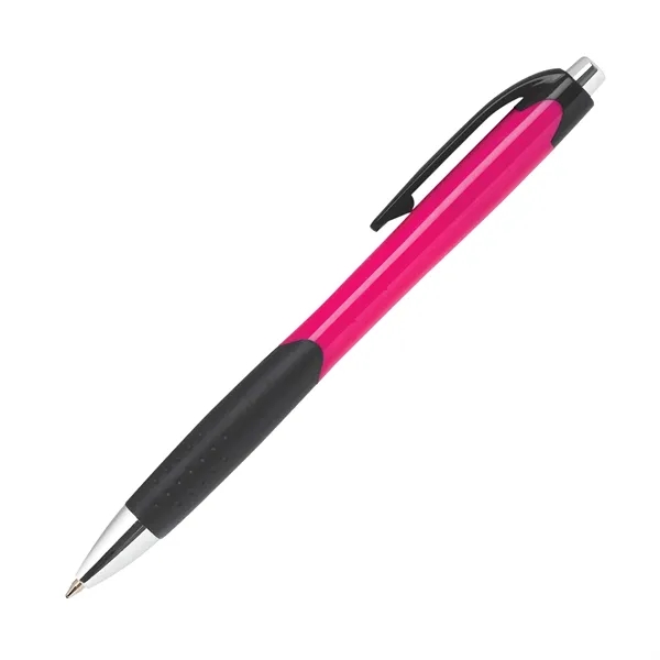 Retractable ballpoint pen with comfort grip and chrome accents.... from ASI 68190 Lungsal / Lungsal