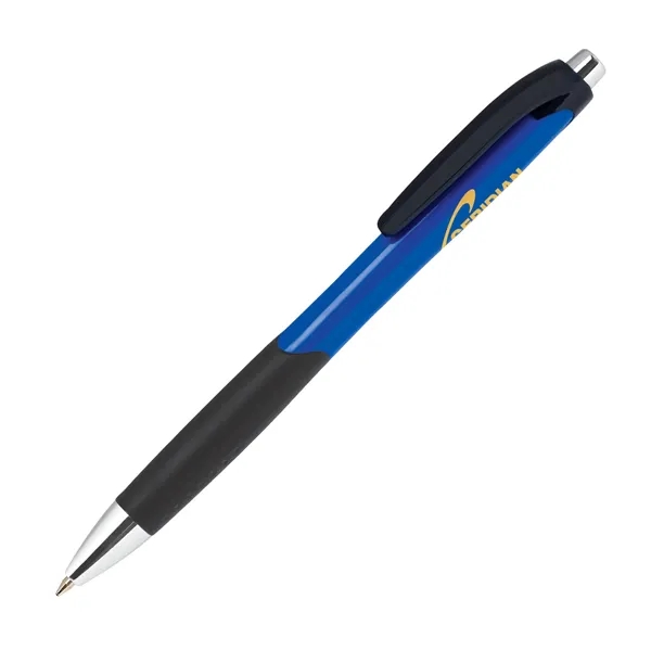 Retractable ballpoint pen with comfort grip and chrome accents.... from ASI 68190 Lungsal / Lungsal