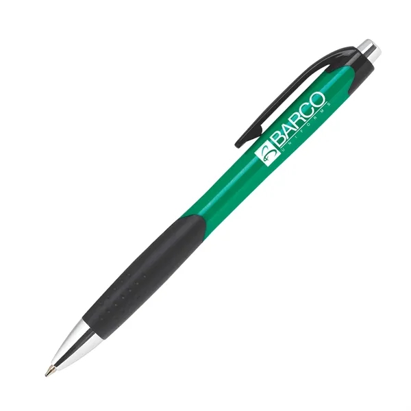 Retractable ballpoint pen with comfort grip and chrome accents.... from ASI 68190 Lungsal / Lungsal