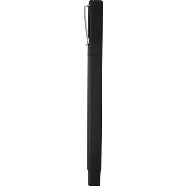 Soft-touch ballpoint pen with square barrel and removable cap.... from ASI 68190 Lungsal