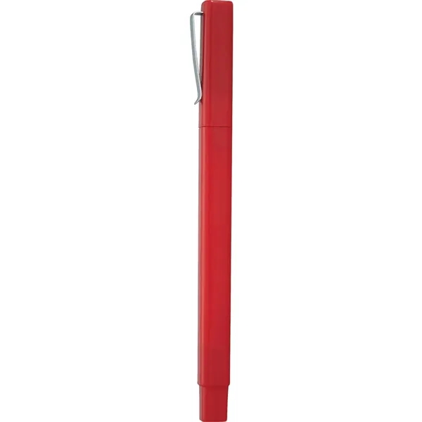 Soft-touch ballpoint pen with square barrel and removable cap.... from ASI 68190 Lungsal