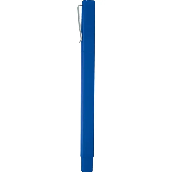 Soft-touch ballpoint pen with square barrel and removable cap.... from ASI 68190 Lungsal
