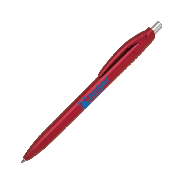 Click action plastic pen with metallic color barrel, matching color clip,... from ASI 68190 Lungsal / Lungsal