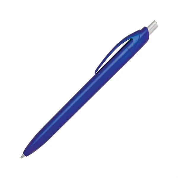 Click action plastic pen with metallic color barrel, matching color clip,... from ASI 68190 Lungsal / Lungsal
