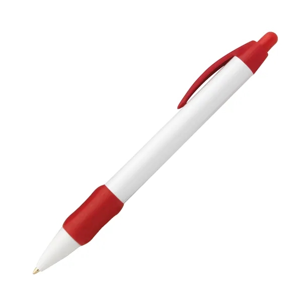 Click action plastic ballpoint pen with rubber grip.... from ASI 68190 Lungsal