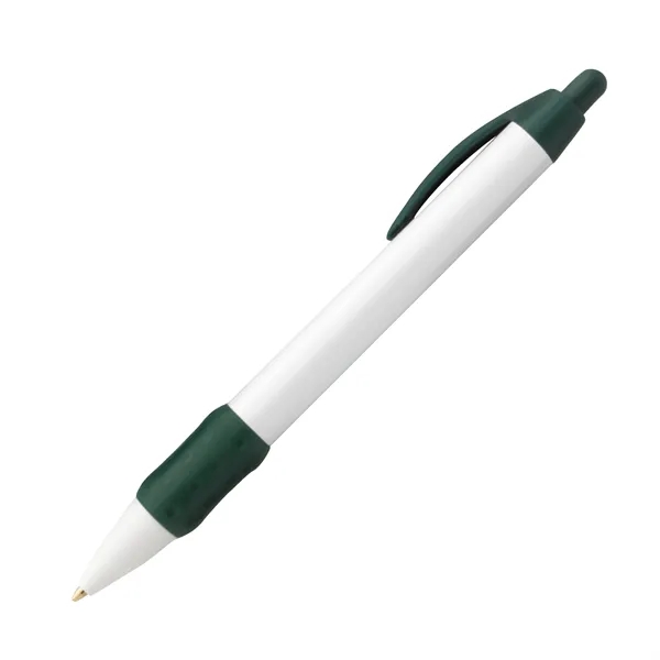 Click action plastic ballpoint pen with rubber grip.... from ASI 68190 Lungsal