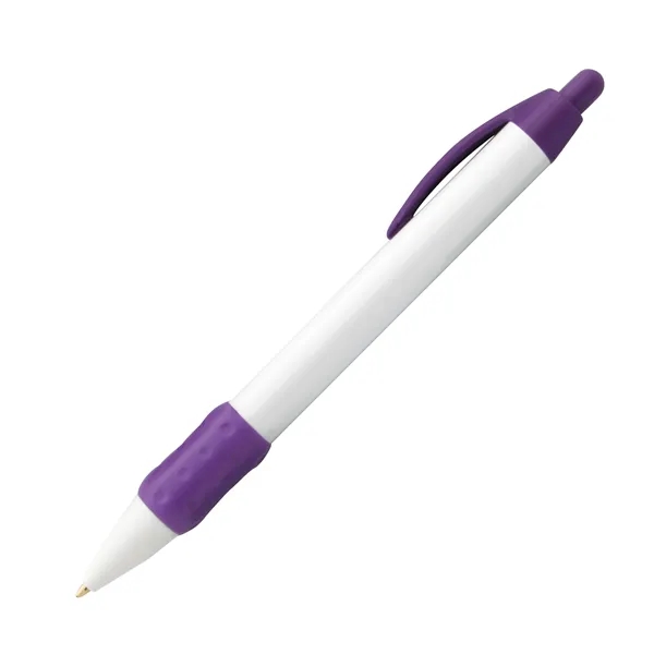 Click action plastic ballpoint pen with rubber grip.... from ASI 68190 Lungsal