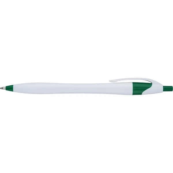 White plastic ballpoint click action pen.... from ASI 68190 Lungsal / Lungsal