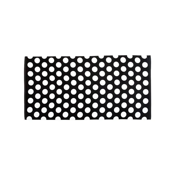 Cotton polka dot velour beach towel, 30" x 60". Blank.... from ASI 84358 S&S Activewear