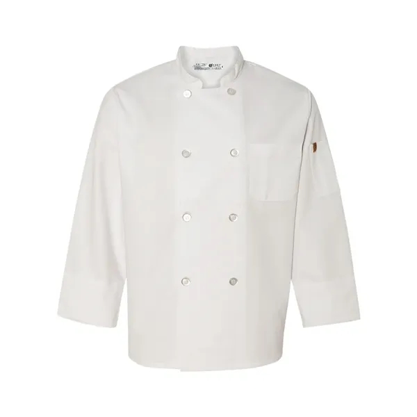 Eight pearl button chef coat with thermometer pocket. Blank product.... from ASI 84358 S&S Activewear