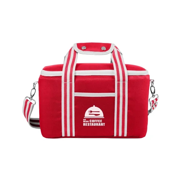12.5" x 8" x 6.5" can cooler with a double-zippered main... from ASI 79530 Prime Line