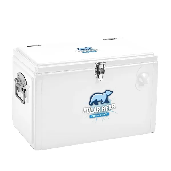 Sleek, high-gloss cooler blends vintage toolbox charm with modern performance and... from ASI 87188 Showdown Displays