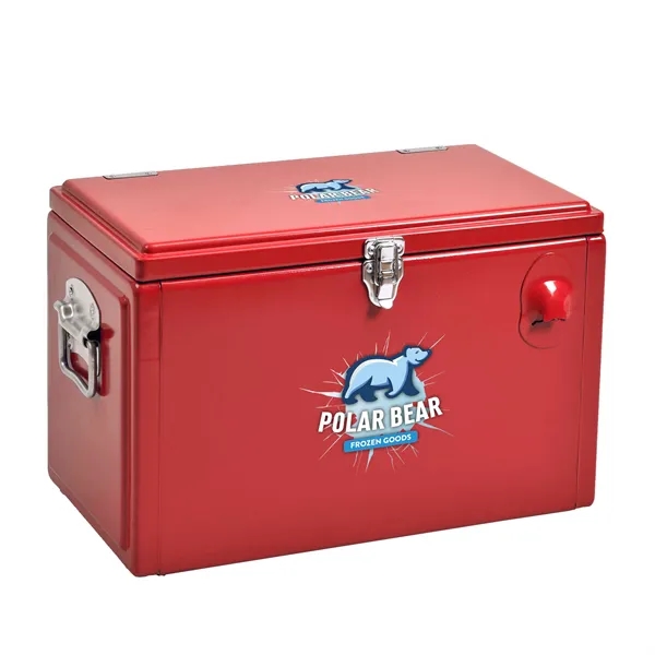Sleek, high-gloss cooler blends vintage toolbox charm with modern performance and... from ASI 87188 Showdown Displays