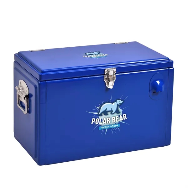 Sleek, high-gloss cooler blends vintage toolbox charm with modern performance and... from ASI 87188 Showdown Displays
