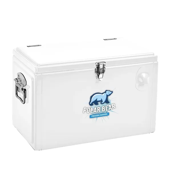 Sleek, high-gloss cooler blends vintage toolbox charm with modern performance and... from ASI 87188 Showdown Displays