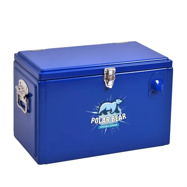 Sleek, high-gloss cooler blends vintage toolbox charm with modern performance and... from ASI 87188 Showdown Displays